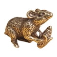 thumbnail image 4 of Estatua de ratones con té de maíz, decoración de escritorio para mascotas, estantería, colgante de regalo, símbolo de la , adorno de latón para, 4 of 9