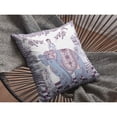 thumbnail image 4 of Amrita Sen Palace Elephant 18" Suede Double Sided Zippered Pillow in Blue/Purple, 4 of 5