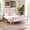 Purple, variant on 4 Ever Winner Twin Metal Bedframe with Heart-Shaped Headboard, Footboard, and Underbed Storage, Pink