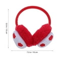 thumbnail image 2 of EXHUMKY Red Plush Winter Earmuffs Soft Warm Ear Warmer for Outdoor Sports and Cold Weather Activities, 2 of 8