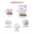 thumbnail image 7 of Easter Bunny Kitchen Dish Towels for Drying Dishes Set of 3, Colorful Eggs Spring Mushrooms Flowers Butterfly Waffle Weave Microfiber Hand Tea Bathroom Towels Quick Dry & Absorbent Towel 12x12, 7 of 7
