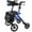 Dark Blue, variant on WalkMate Foldable Rollator Walker with Height-Adjustable Seat, 10 Wheels, Compact Folding Design, Lightweight Mobility Walking Aid for Seniors Taller 5.3~7ft, Silver