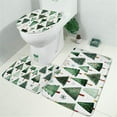 thumbnail image 2 of White Christmas Tree Pattern Bathroom Rugs Sets 3 Piece,Toilet Cover Set,Absorbent Non Slip Bathroom Mats Sets with U-Shaped Contour Rug Toilet Rug Set, 2 of 5