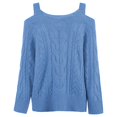 thumbnail image 5 of Vedolay Cardigan Sweaters for Women Open Front Casual Solid Color Knit Sweater Cover Up with Pockets Sky Blue,L, 5 of 5