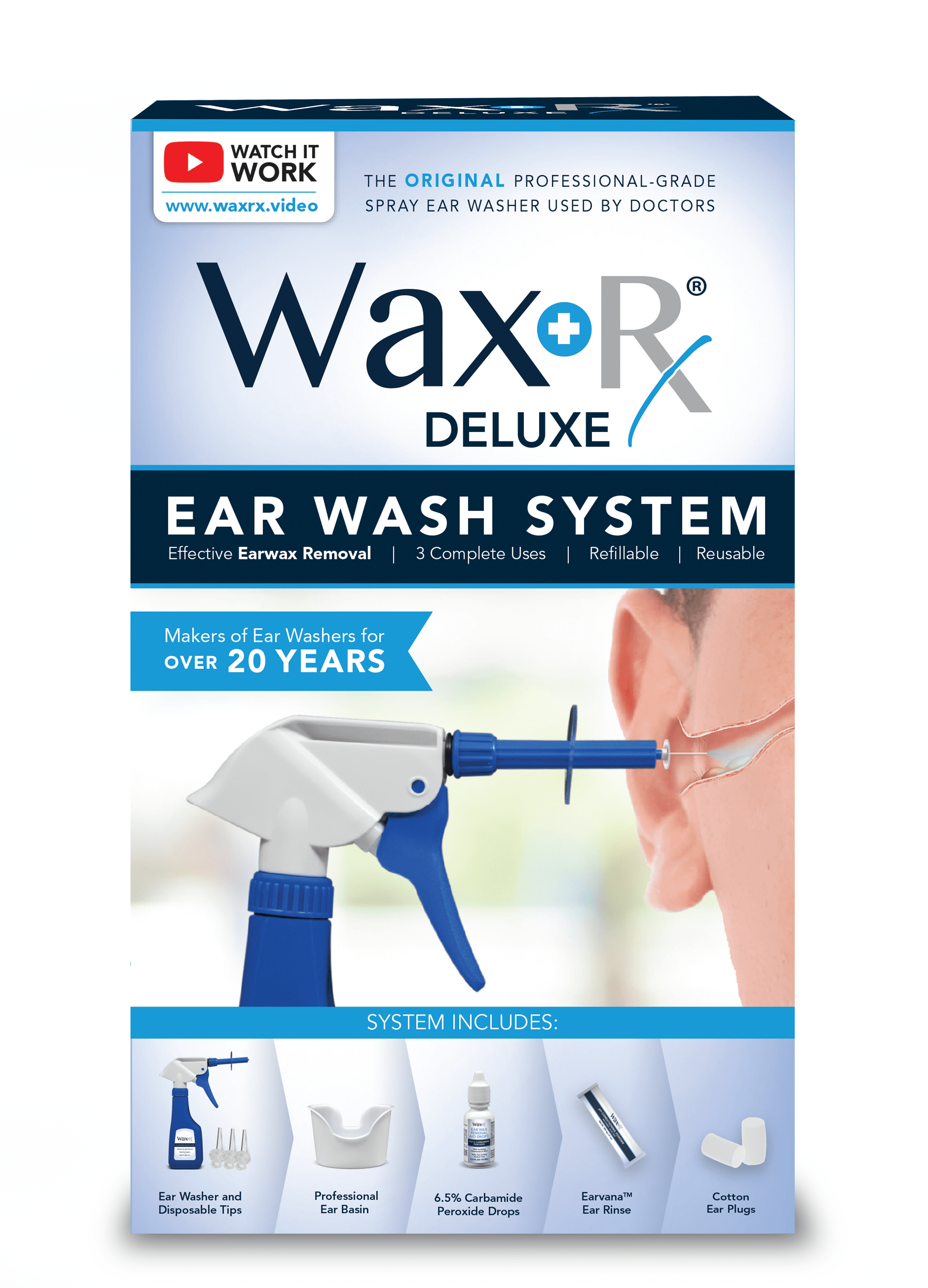 (2 pack) Wax-Rx Ear Wash System