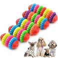 thumbnail image 2 of Dog Toy Ball Toothbrush Rubber Gear Seven-color Rotation Resistant Bite Resistant Pet Toy Rubber, 2 of 3