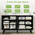 thumbnail image 4 of Planntonneo Fluted 6 Drawer Wood Dresser, Black Finish, 4 of 7