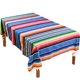 thumbnail image 1 of Hxezoc Mantel Mexicano A Rayas De 59 X 84 Pulgadas, Mantel De Sarape Mexicano De Algodón Con Flecos Cuadrados Grandes Para Decoraciones De Bodas Y Fiestas Mexicanas, Cubierta De Mesa Al Aire Libre (Az, 1 of 5