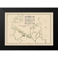 thumbnail image 2 of Cordova 14x11 Black Modern Framed Museum Art Print Titled - Southern Tip of South America - Cordova 1786, 2 of 5