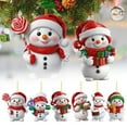 thumbnail image 5 of nTRIUQJ Snowman Ornaments for Christmas Tree Hanging for Tree Crafts Holiday Decor Xmas Party Supplies D, 5 of 5