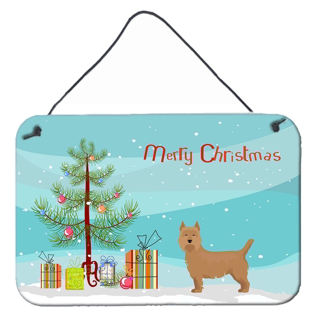 Carolines Treasures CK3444DS812 Airedale Terrier Christmas Tree Wall or Door Hanging Prints 8x12 multicolor
