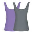 thumbnail image 4 of 2PC Fashionable Women's Summer Solid Color Casual Sleeveless U-neck Top, 4 of 4