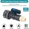 thumbnail image 4 of Sinolofty Connector PVC Water Tanks Faucet PVC Rain Barrel 3/4 Inch with Bulkhead Fitting and Hose Adapter, 4 of 5