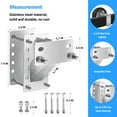 thumbnail image 3 of Stainless Steel Spare Tire Carrier, Upgrade Spare Tire Mount Trailer Carrier Bracket, Fits 4 & 5 & 6 Lugs Trailer Wheels, 3 of 5