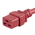 thumbnail image 5 of Monoprice Power Extension Cable / Cord - 10 Feet - Red | 12AWG 20A (IEC 60320 C19 to IEC 60320 C20), 5 of 6