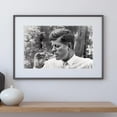 John F Kennedy (JFK) Smoking A Cigar Premium Art Print