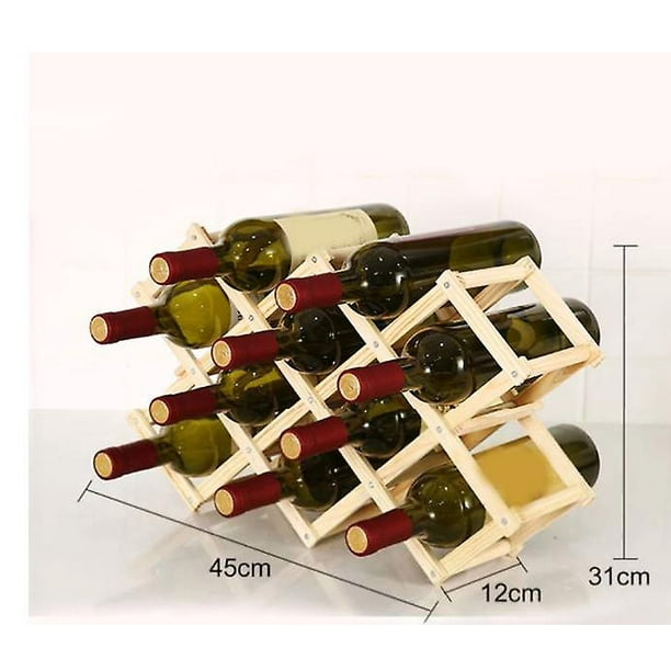 Portabotellas de vino de madera liwang plegable Soportes para estantes de vino
