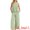 Light Green, variant on DARING DIVA Women's 2 Piece Outfit Linen Cropped Tops Leg Pants Lounge Set XS Green