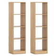 thumbnail image 1 of Gymax 2PCS 5-Tier Bookshelf Corner Bookcase Storage Display Organizer w/ 4 Cubes, 1 of 10