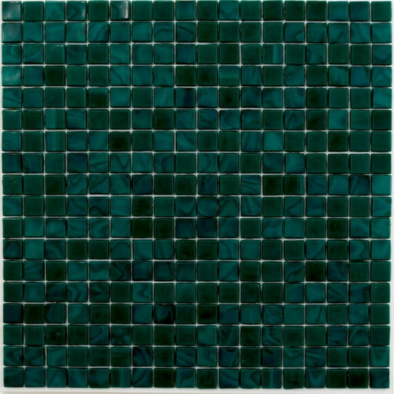 Skosh 11.6 in. x 11.6 in. Glossy Dark Green Glass Mosaic Wall and Floor Tile (18.69 sq. ft./case) (20-pack)