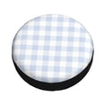 thumbnail image 3 of Easygdp Blue Checkboard Automobile Tire Dust Cover, 14-17in Spare Tire Cover Universal Fit for Trailer, Car, Truck, SUV, Jeep - 15 inch, 3 of 9