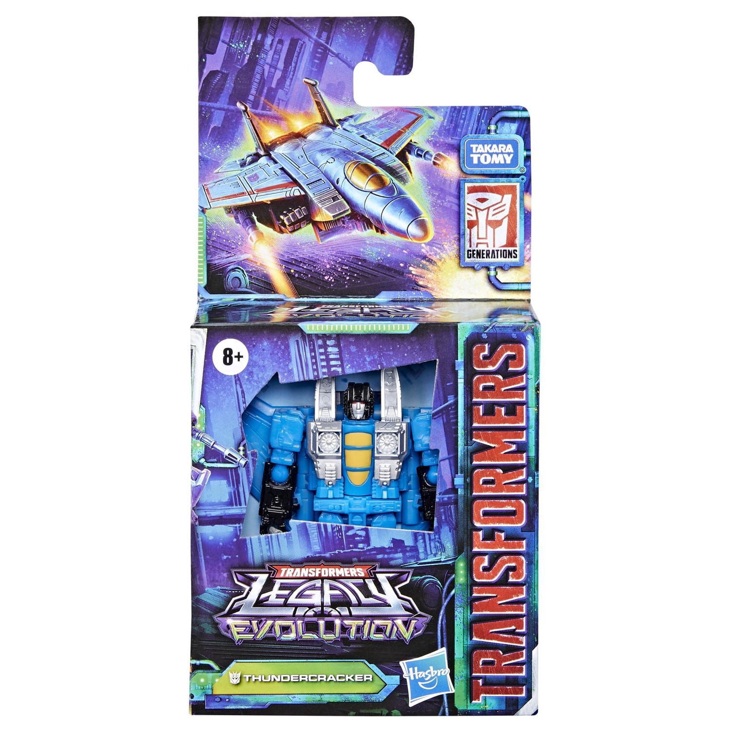 Transformers Generations Legacy Evolution, figurine Thundercracker classe Origine de 8,5 cm, pour filles et garçons, à partir de 8 ans