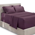 thumbnail image 1 of Juego de sábanas Hearth & Harbor Luxury Soft Cal King Eggplant, 1 of 8