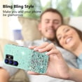 thumbnail image 6 of Compatible with Samsung S23 Ultra Case Clear Glitter Silicone, Phone Case Samsung Galaxy S23 Ultra Case Glitter Sparkle Pink Shockproof Thin Cover (Green), 6 of 14