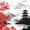Japanese 03, variant on Manfei Floral Sakura Twin Comforter Sets for Teens, Branch Pattern Bedding Set, Pink White Black, Pink Reversible 2 Pieces, 1 Comforter and 1 Pillowcase