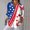 Blue#1, variant on Rollbacks & More Viikei Womens Shirts under $5,Women's Casual Printed Long Sleeve Comfortable Button Lapel Blouse Fashionable and Comfortable Tops Khaki S