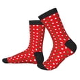 thumbnail image 2 of KLL White and Green Polka Dot Print Cool Socks Men's Women's Crew Socks Funny Crazy Novelty Stockings, 2 of 7