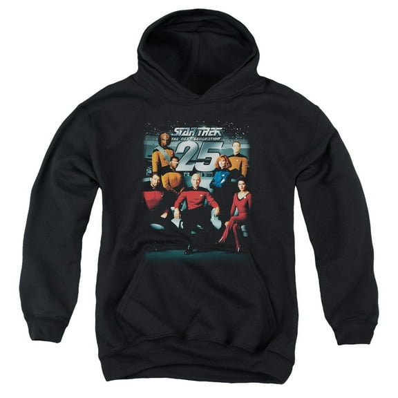 Star Trek - 25Th Anniversary Crew - Youth Hooded Sweatshirt - Small