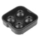 thumbnail image 1 of Molde de silicona para cubitos de hielo de 4 cavidades, redondo, para whisky, cócteles y bebidas, color negro, 1 of 11