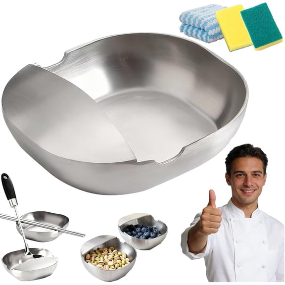 304 Stainless Steel Spoon Rest – Self-Standing Ladle and Utensil Holder, Non-Slip Base, Heat Resistant, Dishwasher Safe