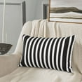thumbnail image 7 of Black And White Stripes Rectangle Throw Pillow Cover Cushion Case Hidden Zipper Home Decorative Pillowcase Printed 14"x20", 7 of 7