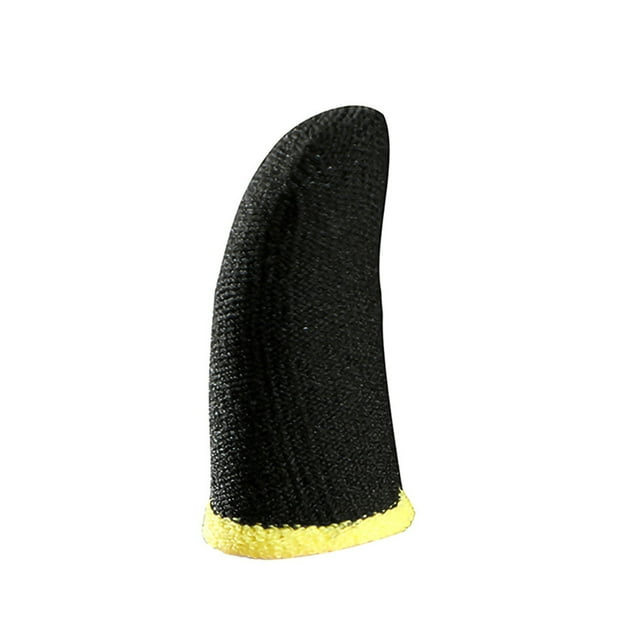 Xingzhi 2 Pcs Gaming Controller Gloves Touch Screen Sleeves Fingertips Cover Portable Accessory for Computer Laptop Cellphone Black Yellow
