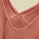 thumbnail image 5 of Tops para Mujer Fiudx Top Suelto de Manga Corta con Cuello En V Color Sólido de Verano Talla Grande, 5 of 6