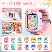 1.83 Kids Smart Watch for Girls HD Touch Screen with 39 Educational Games, Camera, Pedometer, Alarm Clock, ABC Learning, Music Player, Birthday Gift for Boys Girls Ages 5-12