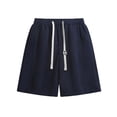 thumbnail image 2 of Nebwoak Men's Athletic Shorts- Elastic Waist Summer Relaxed Fit Cotton Active Running Shorts with Pockets Navy Size 3XL, 2 of 3