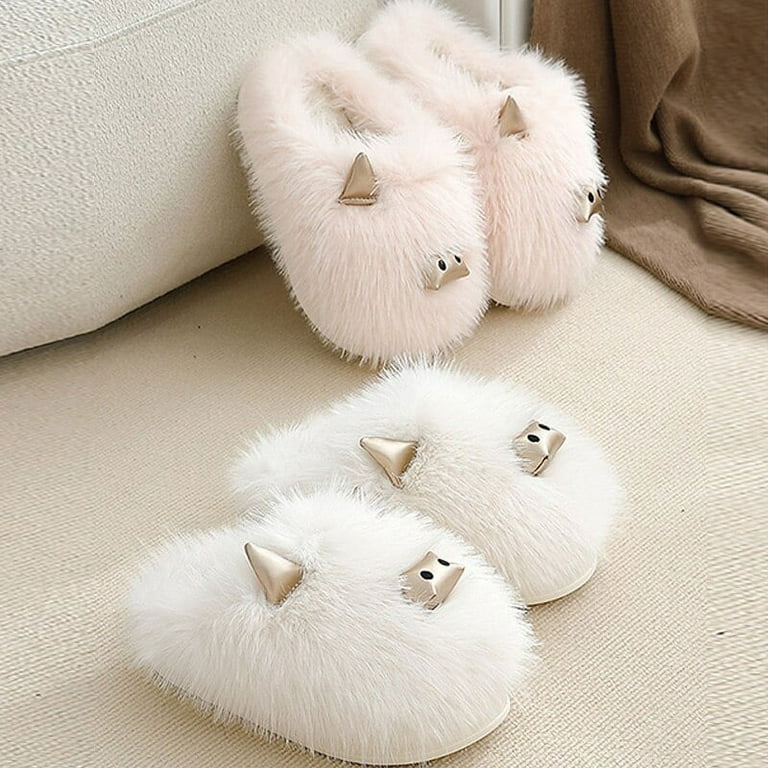 Fur slippers hot sale walmart