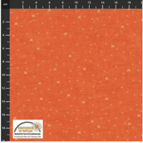 Stof European Basically Crosses Orange Cotton Fabric By The Yard