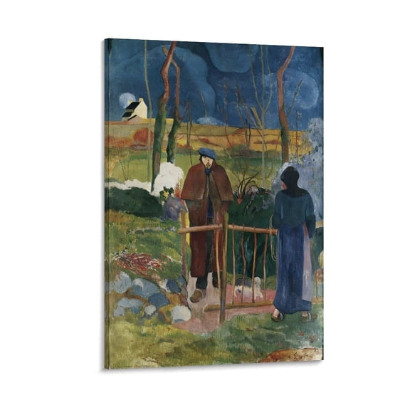 French Post-Impressionist Artist Paul Gauguin Bonjour Monsieur Retro Poster Picture Print Wall Art Poster Painting Canvas Posters Artworks Gift Room Aesthetic 24x36inch(60x90cm)