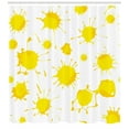 thumbnail image 3 of Ambesonne Yellow and White Shower Curtain, Random Splash, 69"Wx75"L, Yellow White, 3 of 3