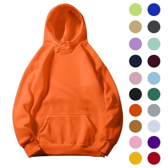 Vibrex Hoodies for Womens Solid Hoodies Fall Fashion Casual Long Sleeve Hooded Sweatshirts Loose Comfy Trendy Pullover Tops with Pockets