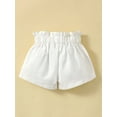 thumbnail image 4 of OLLUISNEO Newborn Baby Girl Clothes Pure White Elastic Shorts Baby Girl Summer Pants 3-6 Months, 4 of 6