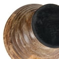 thumbnail image 6 of Creative Co-Op Boho Wood Pedestal Serving Bowl, Light Brown Finish, 6 of 7