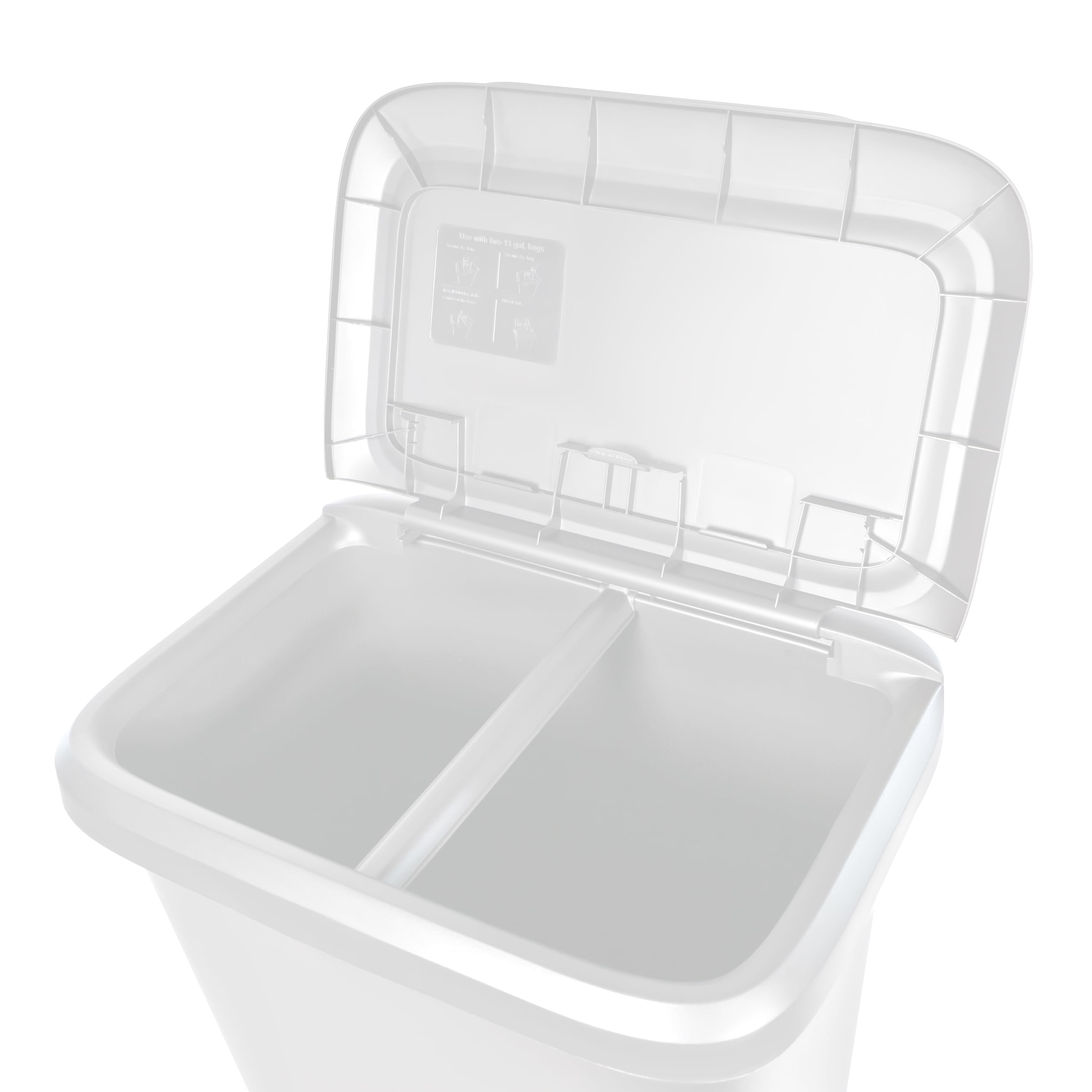 Hefty 20.4 gal. XL Dual Function Trash Can - Divider / Holder