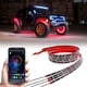 thumbnail image 2 of Lámpara de atmósfera de automóvil 4PCS Kits de luces LED de roca Luz LED colorida para automóvil Tiras de luces de control de aplicaciones IP68 Ajuste de brillo a prueba de agua Conexión BT 5.0 sincro, 2 of 8
