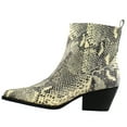 thumbnail image 4 of Matisse Womens Avery Snake Pointed Toe Cowboy  Ankle Boots, 4 of 7