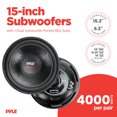 thumbnail image 3 of Pyle PLPW15D 15" 2000W 4-Ohm Car Subwoofer Pair & QBASS15 Dual Ported Enclosure, 3 of 12